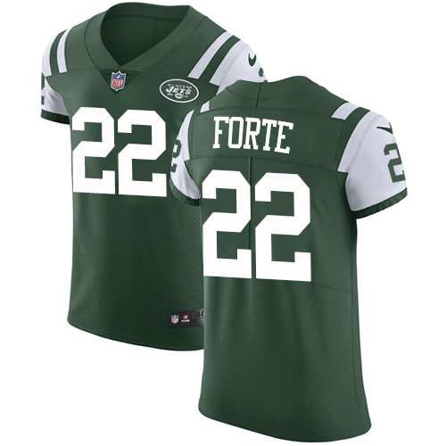 Nike Jets #22 Matt Forte Green Team Color Men's Stitched NFL Vapor Untouchable Elite Jersey - Click Image to Close